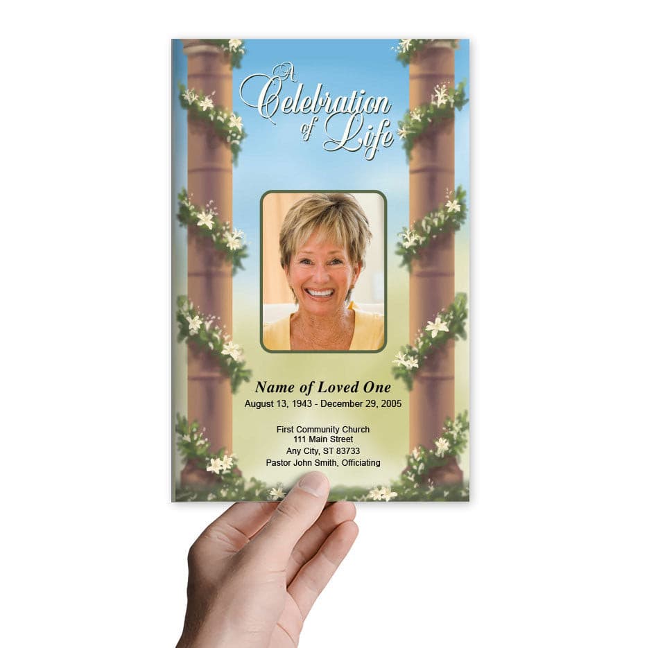 Pillars Funeral Program Template - The Funeral Program Site
