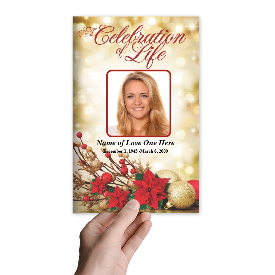 Ponsietta Funeral Program Template - The Funeral Program Site