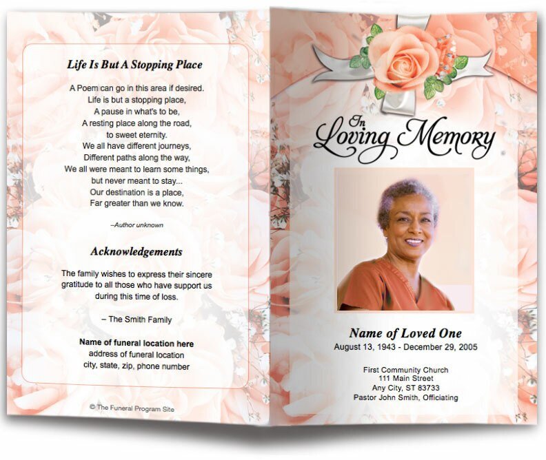 Precious Funeral Program Template - The Funeral Program Site