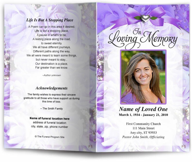 Precious Funeral Program Template - The Funeral Program Site
