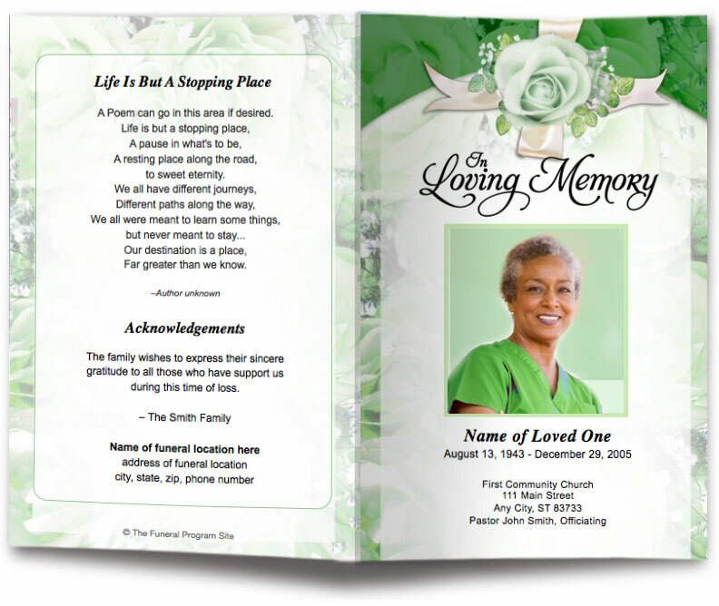 Precious Funeral Program Template - The Funeral Program Site