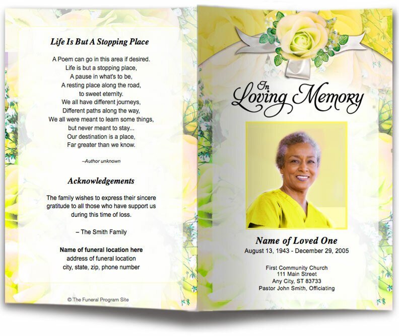 Precious Funeral Program Template - The Funeral Program Site