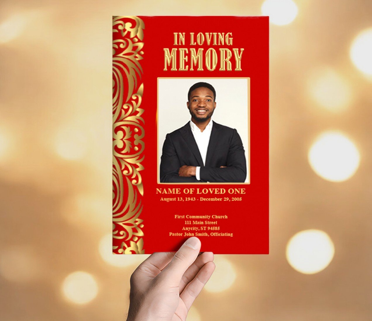 Prosper Funeral Program Template - The Funeral Program Site