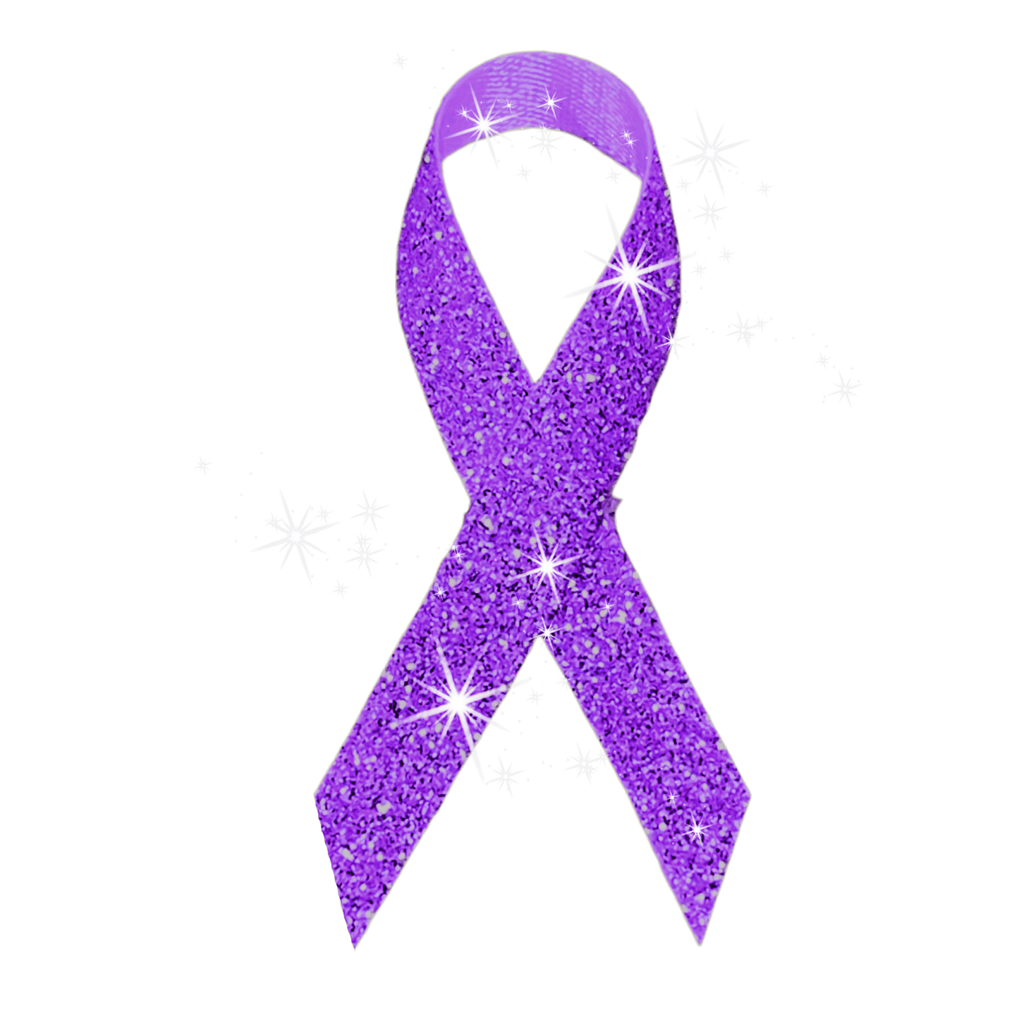 Purple Cancer Ribbon, Awareness Ribbons (No Personalization) - Pack of 10 - Celebrate Prints