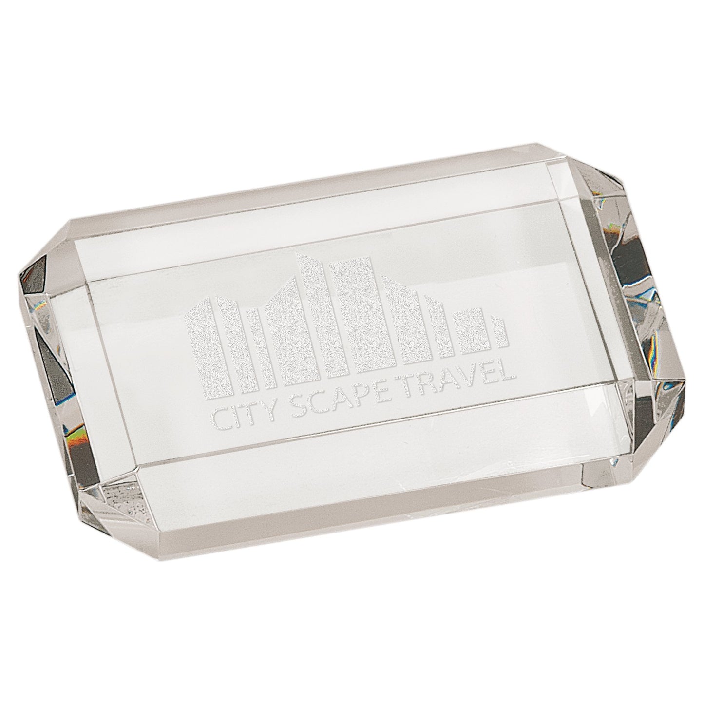 Rectangle Paperweight with Clipped Corners - Celebrate Prints