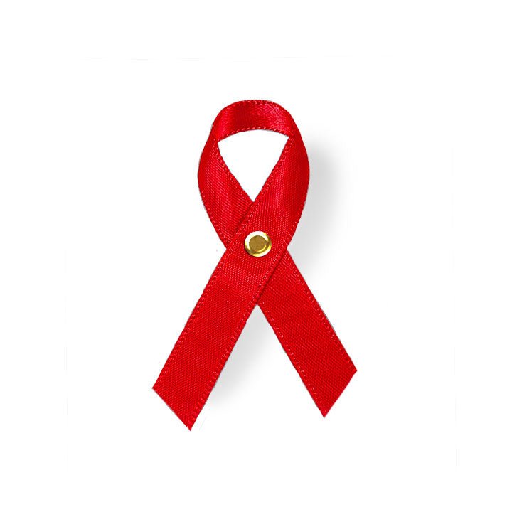 Red Cancer Ribbon, Awareness Ribbons (No Personalization) - Pack of 10 - Celebrate Prints