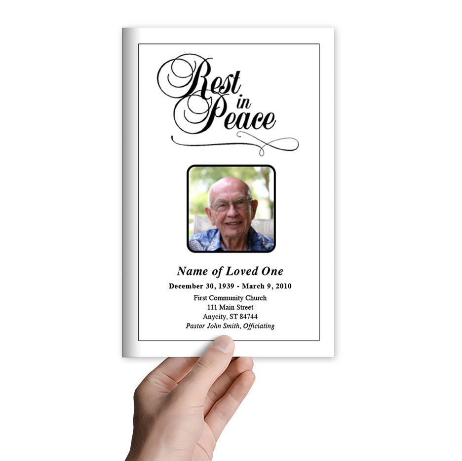 Rest In Peace Funeral Program Template - The Funeral Program Site