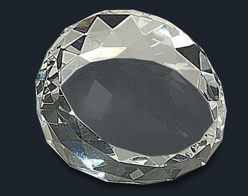 Round Crystal Facet Paperweight - Celebrate Prints