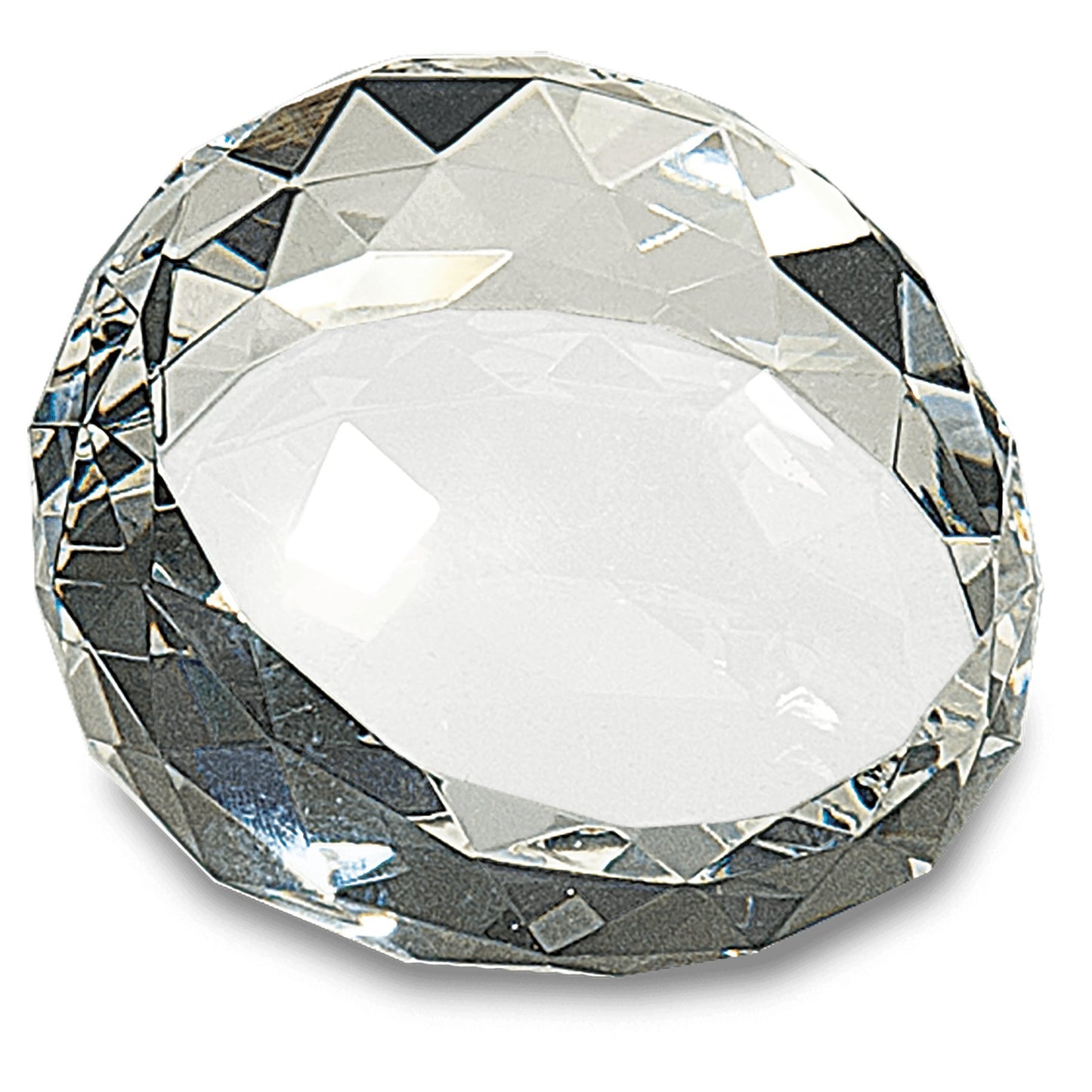 Round Crystal Facet Paperweight - Celebrate Prints