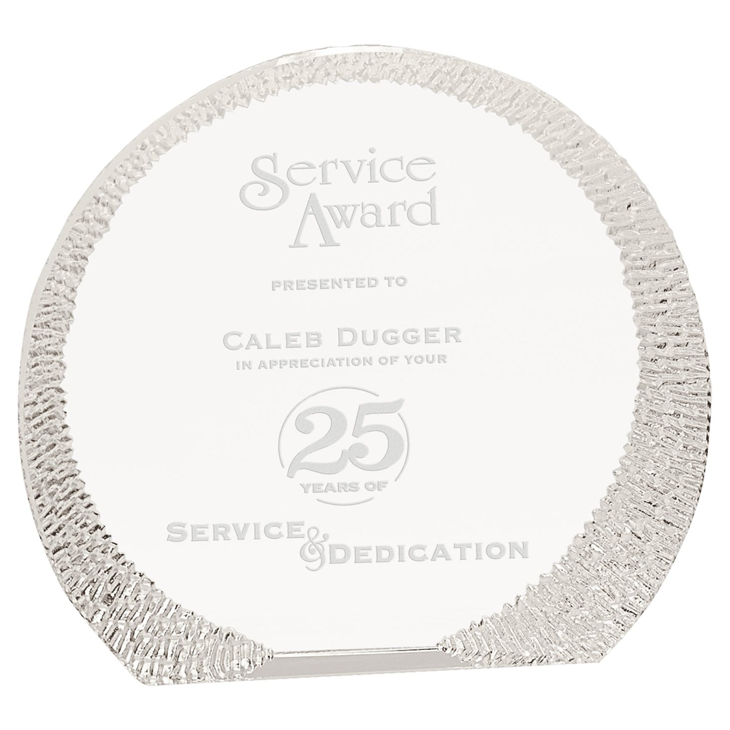 Rounded Crystal with Decorative Edge - Celebrate Prints