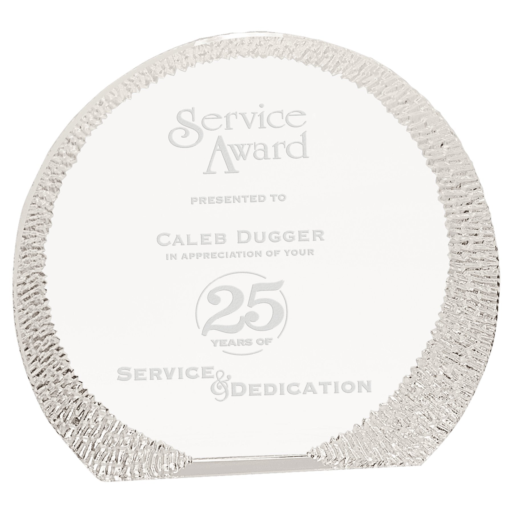 Rounded Crystal with Decorative Edge - Celebrate Prints