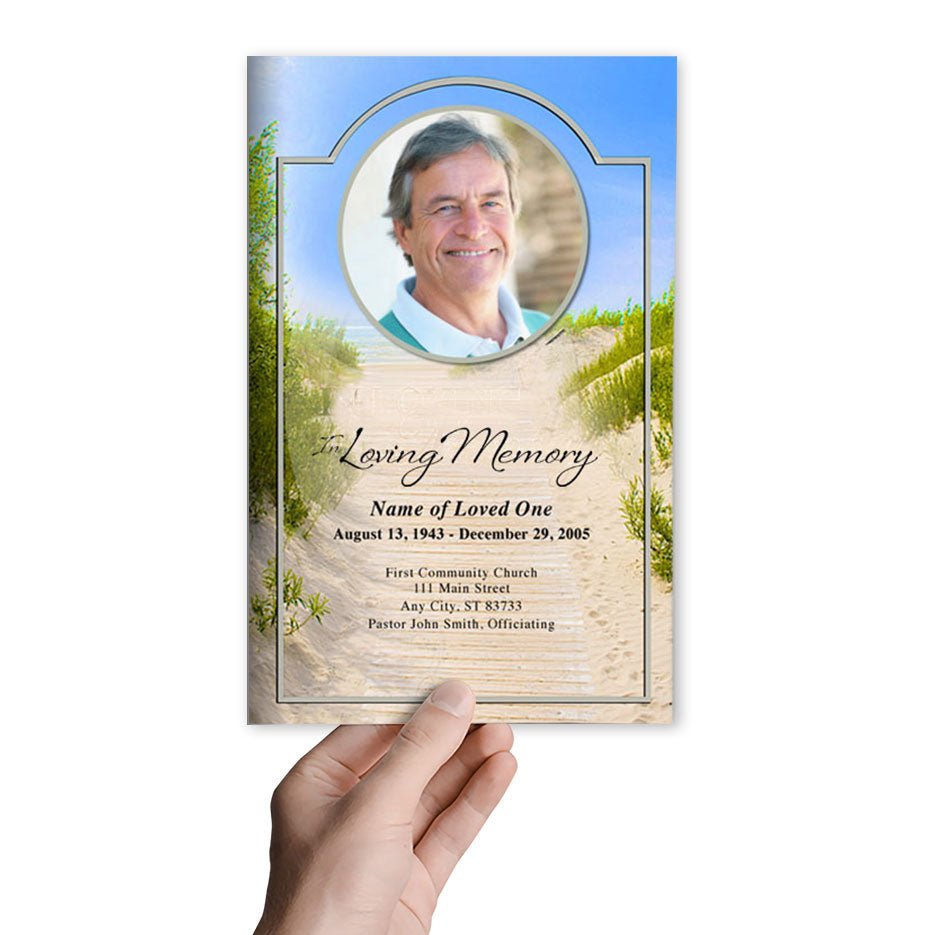 Sandunes Funeral Program Template - The Funeral Program Site