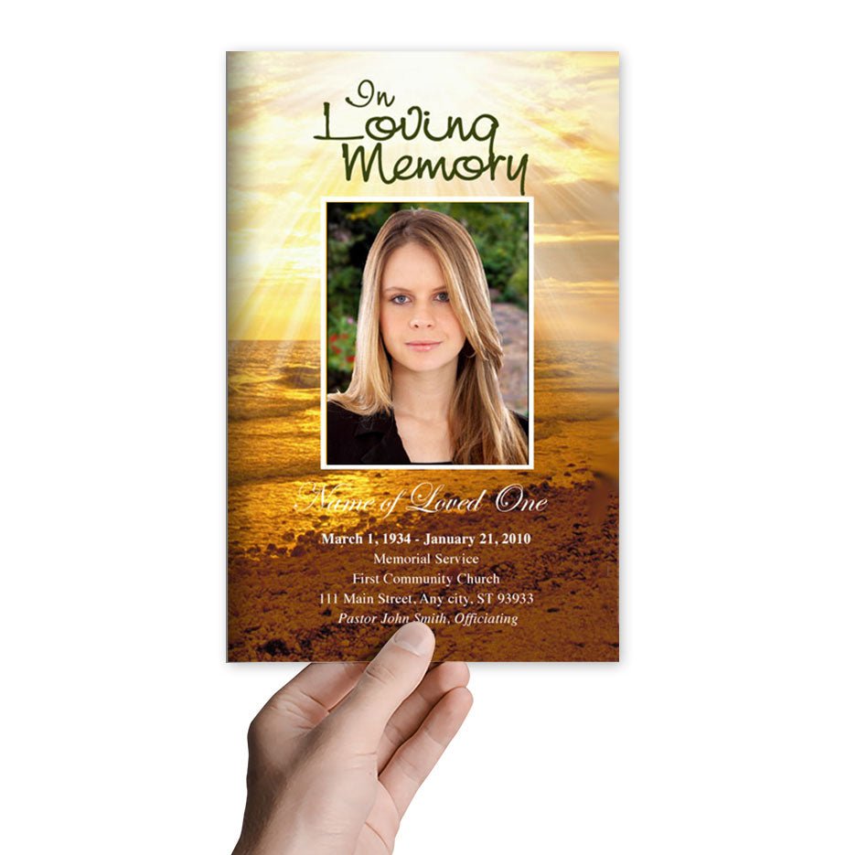 Shine Funeral Program Template - The Funeral Program Site