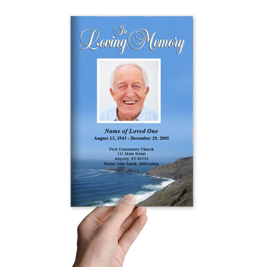 Shoreline Funeral Program Template - The Funeral Program Site