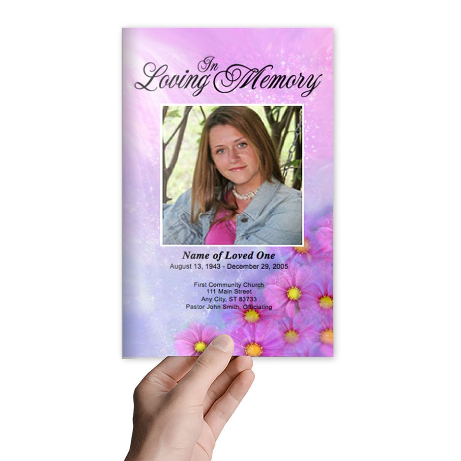 Sparkle Funeral Program Template - The Funeral Program Site