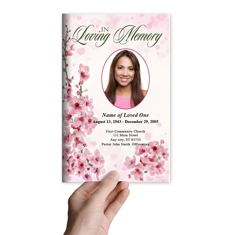 Spring Funeral Program Template - The Funeral Program Site