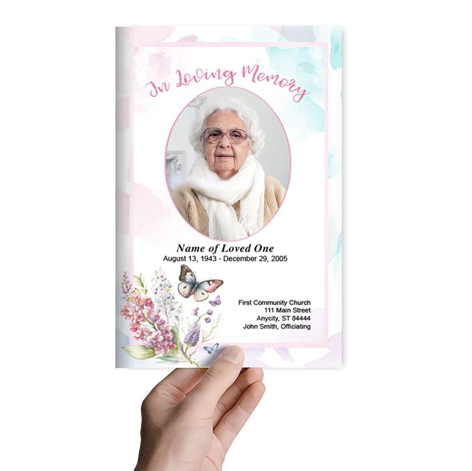 Spring Garden Funeral Program Template - The Funeral Program Site