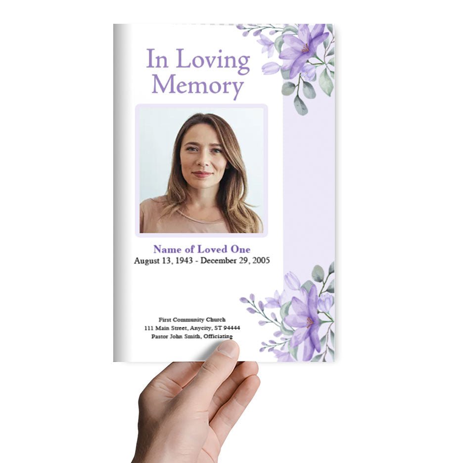 Springs Garden Funeral Program Template - The Funeral Program Site