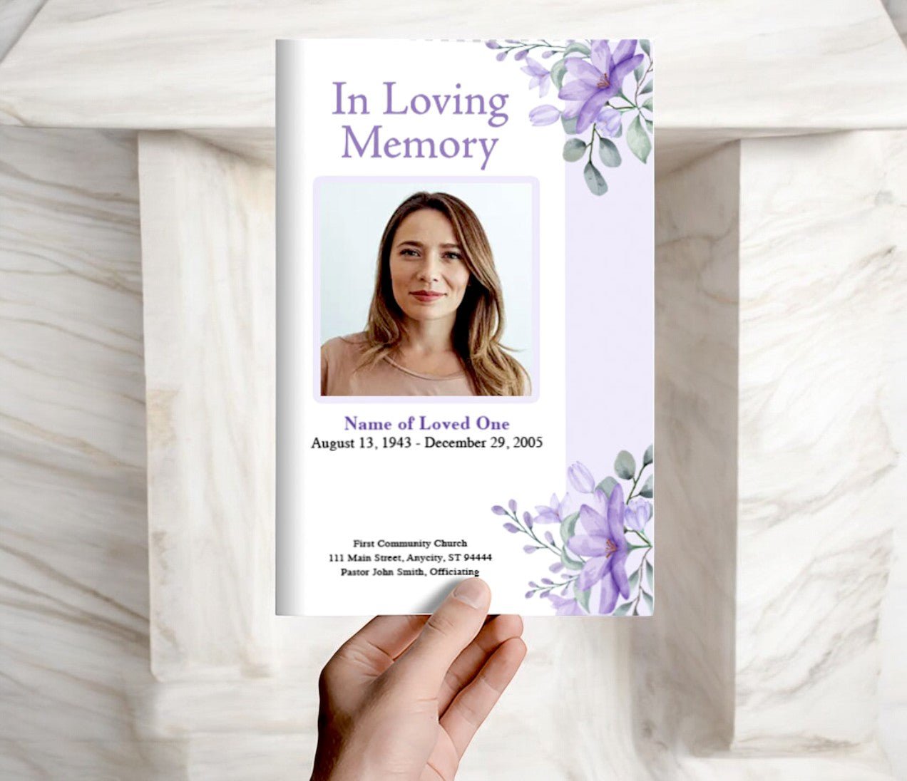 Springs Garden Funeral Program Template - The Funeral Program Site