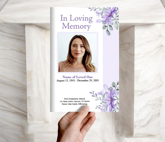 Springs Garden Funeral Program Template - The Funeral Program Site