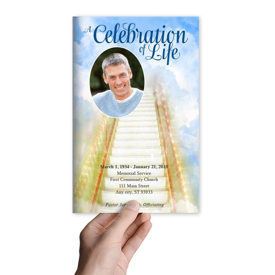 Stairway Funeral Program Template - The Funeral Program Site