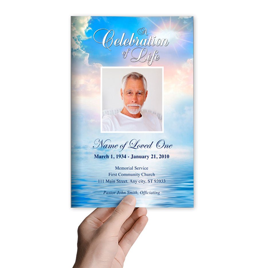 Starlight Funeral Program Template - The Funeral Program Site