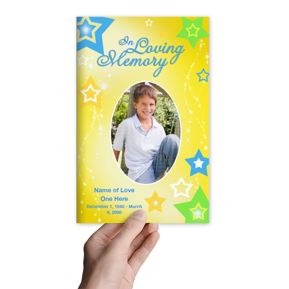 Starry Funeral Program Template - The Funeral Program Site
