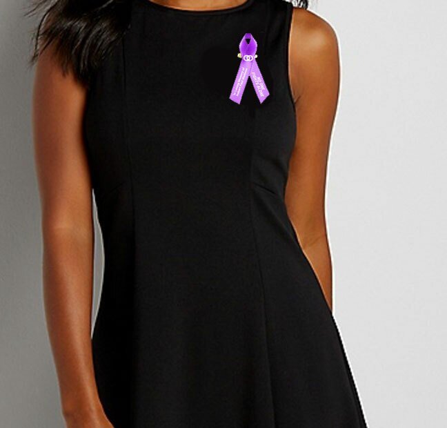 Testicular Cancer Ribbon (Orchid Purple) - Pack of 10 - Celebrate Prints