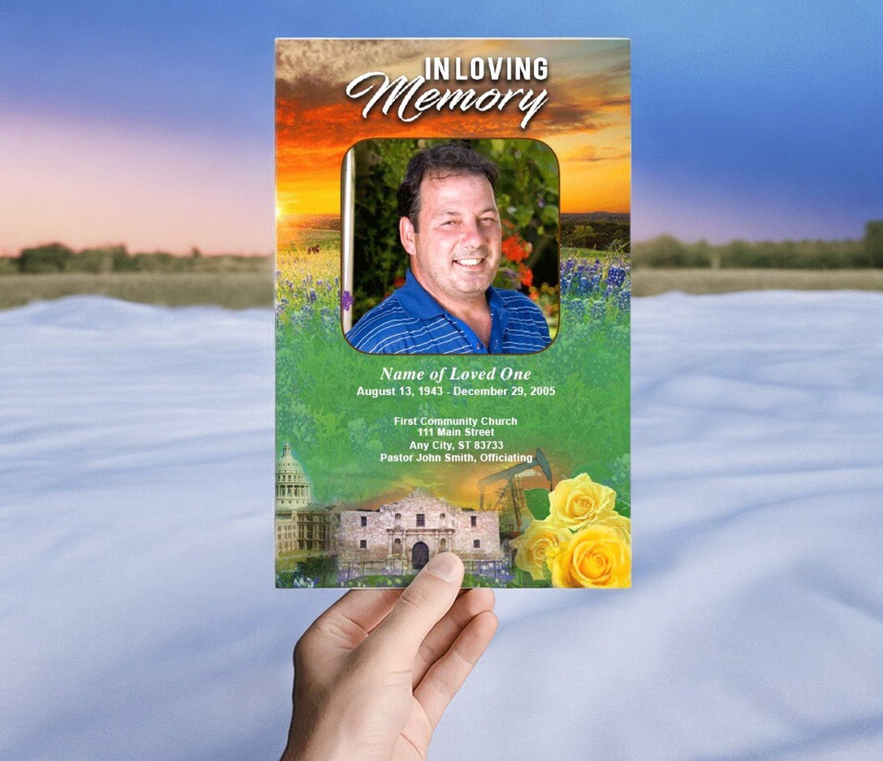 Texas Funeral Program Template - The Funeral Program Site
