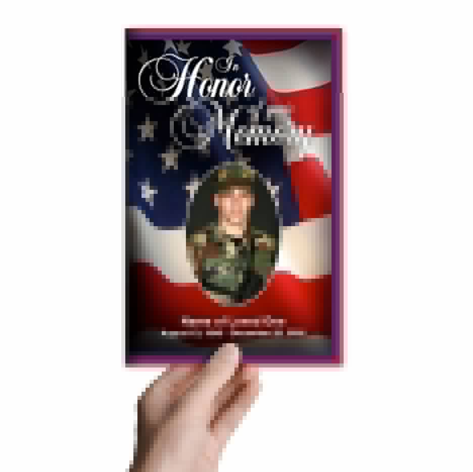 US Flag Funeral Program Template - The Funeral Program Site