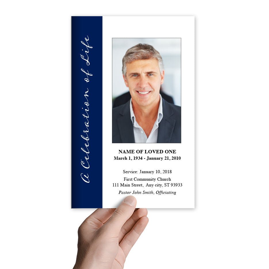 Vertical Funeral Program Template - The Funeral Program Site