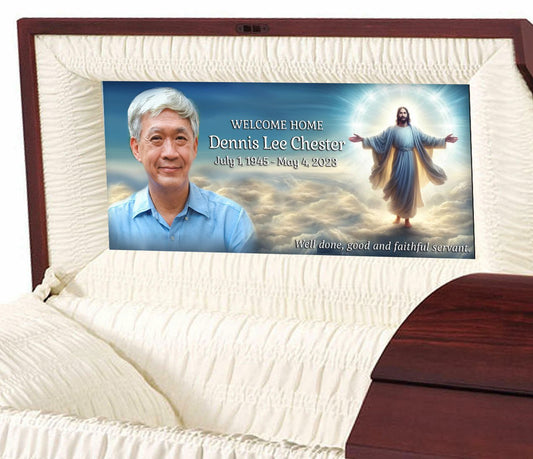 Welcome Home Casket Head Panel Insert - Celebrate Prints