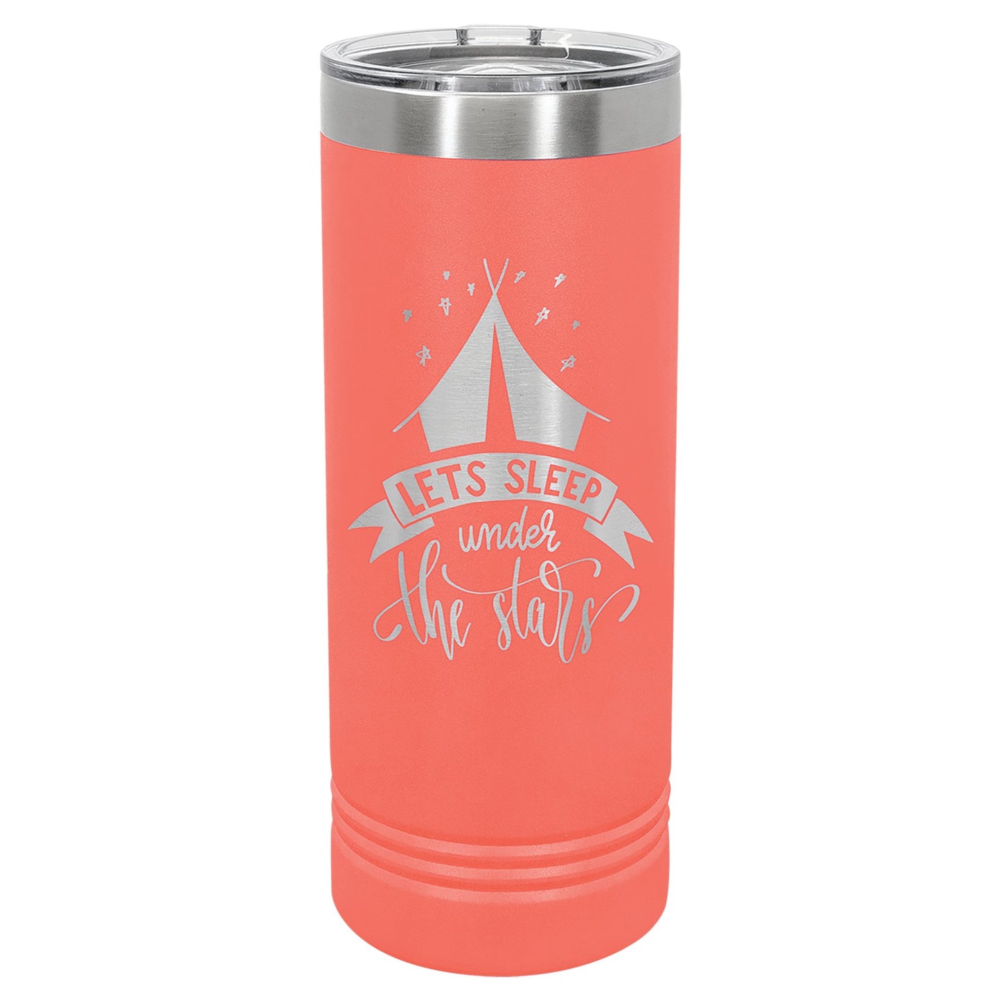 22 oz. Stainless Steel Skinny Tumbler with Slider Lid - Celebrate Prints