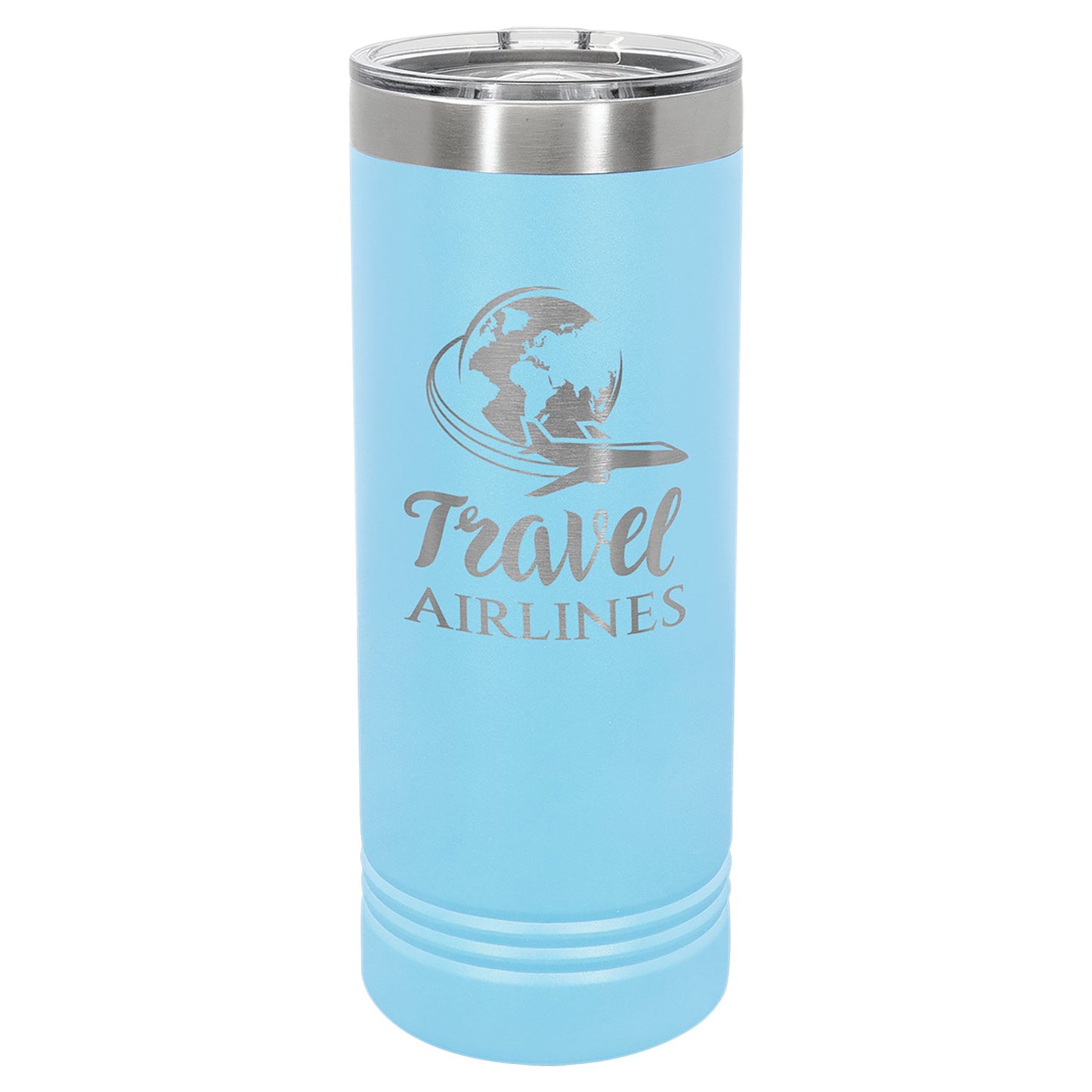 22 oz. Stainless Steel Skinny Tumbler with Slider Lid - Celebrate Prints