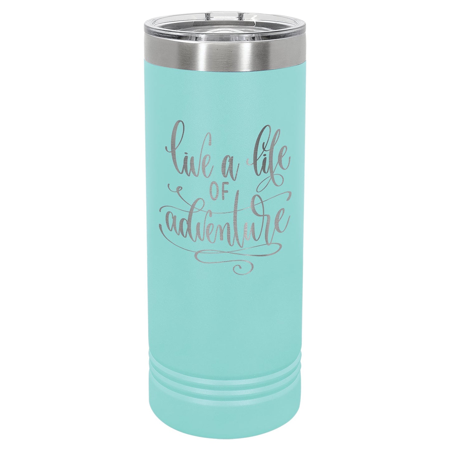 22 oz. Stainless Steel Skinny Tumbler with Slider Lid - Celebrate Prints