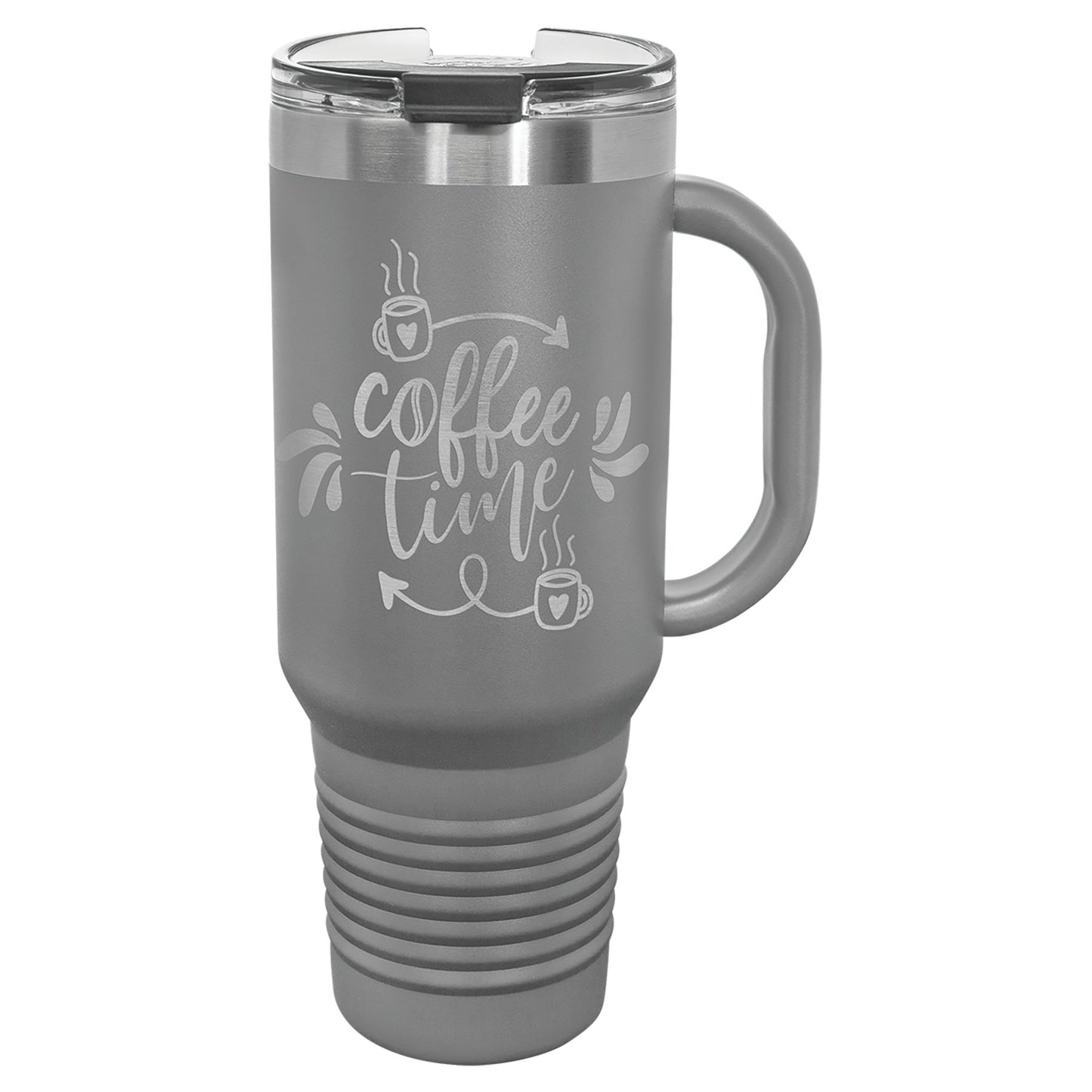 40 oz. Travel Tumbler Mug with Handle, Straw Included - Celebrate Prints