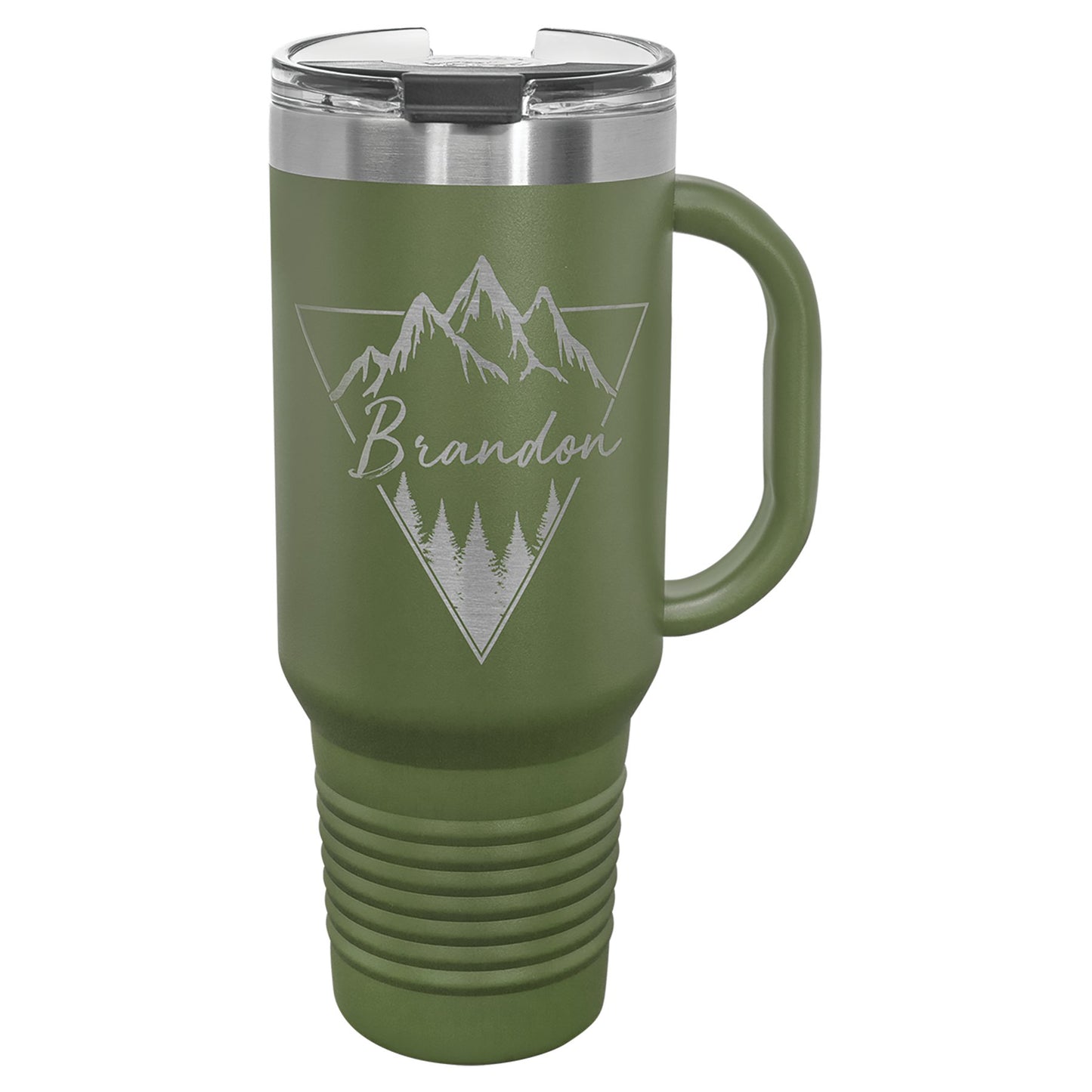 40 oz. Travel Tumbler Mug with Handle, Straw Included - Celebrate Prints