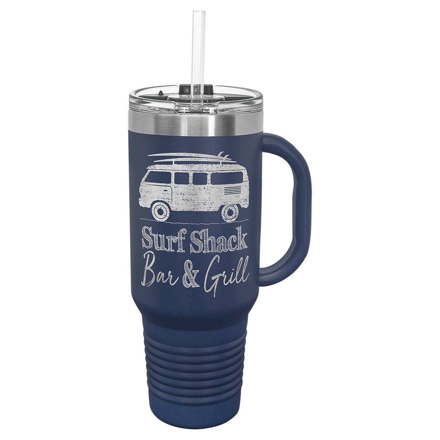 40 oz. Travel Tumbler Mug with Handle, Straw Included - Celebrate Prints