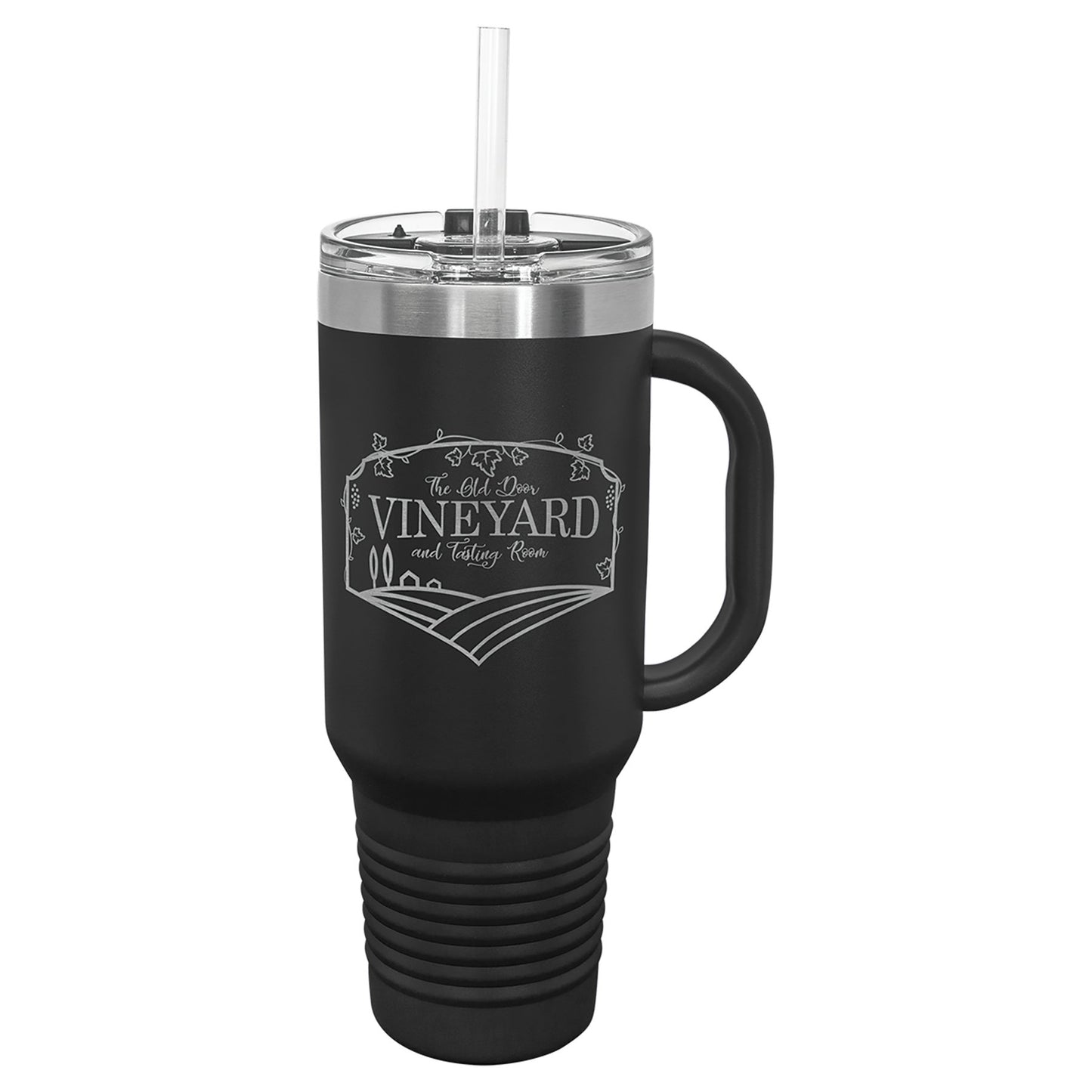 40 oz. Travel Tumbler Mug with Handle, Straw Included - Celebrate Prints