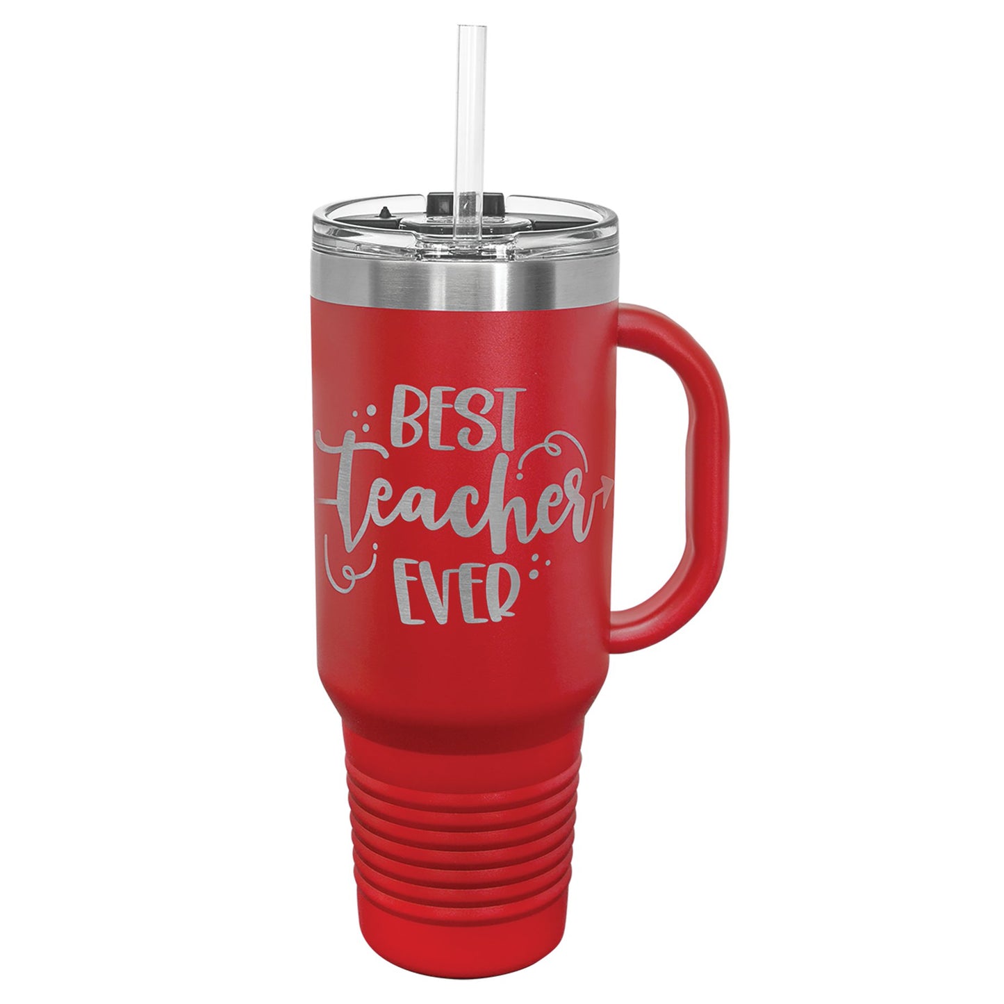 40 oz. Travel Tumbler Mug with Handle, Straw Included - Celebrate Prints