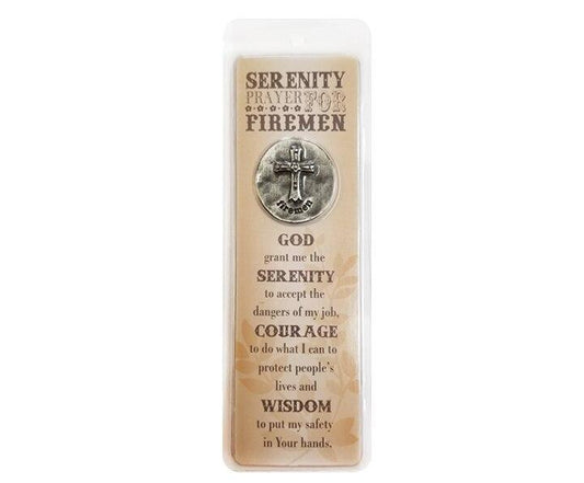 A Fireman's Serenity Prayer Token and Memorial Bookmarks front