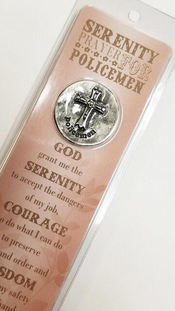 A Policeman's Serenity Prayer Token and Memorial Bookmarks
