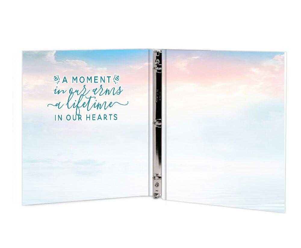 Adoration 3-Ring Book Binder Memorial Funeral Guest Book inside view