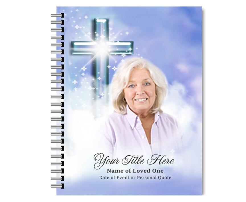 Adoration Spiral Wire Bind Memorial Funeral Guest Book - Celebrate Prints