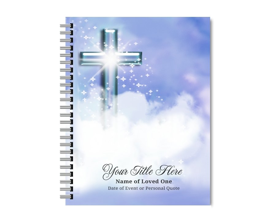 Adoration Spiral Wire Bind Memorial Funeral Guest Book - Celebrate Prints