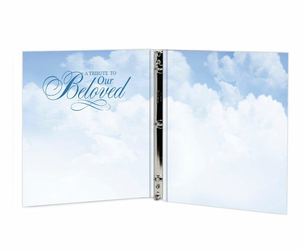 Air Force 3-Ring Book Binder Memorial Funeral Guest Book inside view