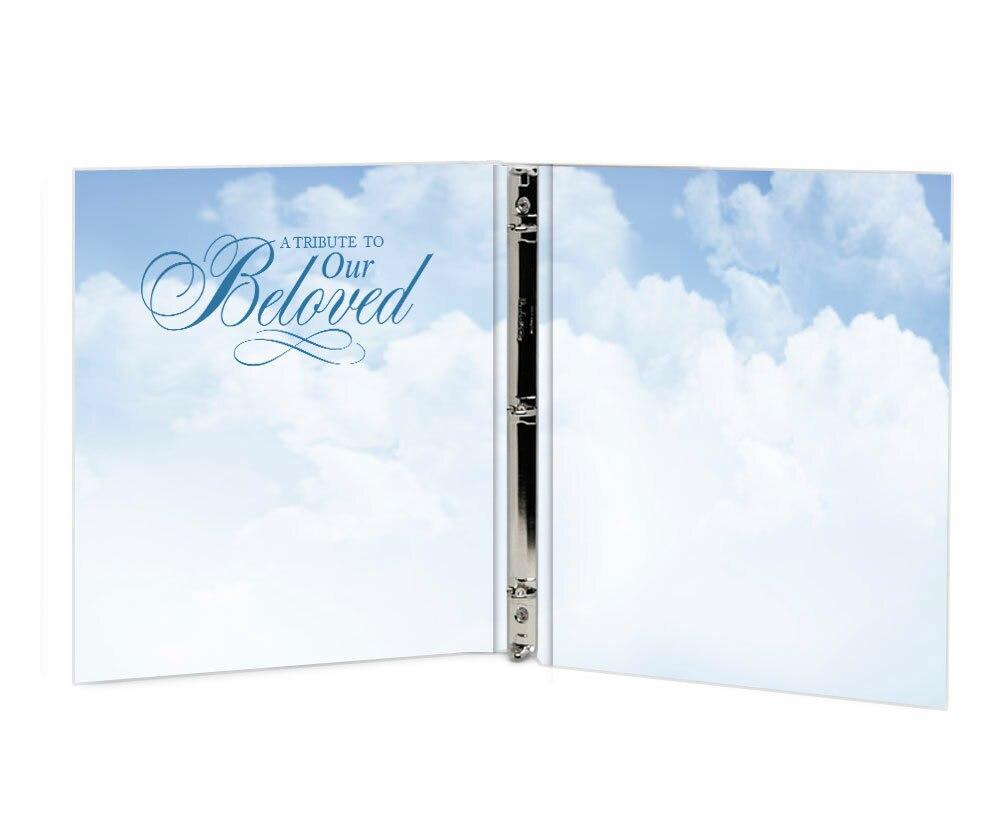 Air Force 3-Ring Book Binder Memorial Funeral Guest Book inside view