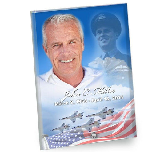 Air Force Beveled Glass Memorial Plaque - Celebrate Prints