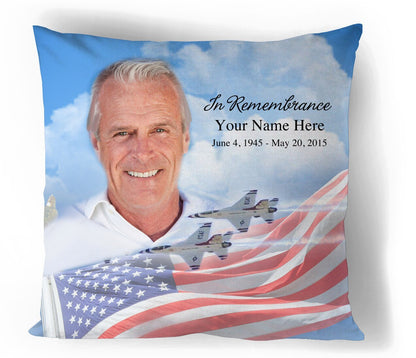 Air Force In Loving Memory Toss Memorial Pillows