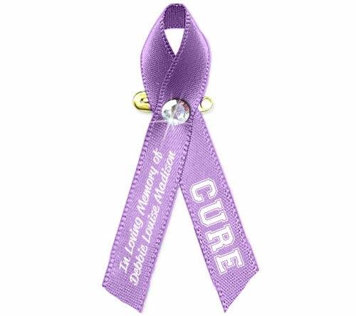 All Cancers Ribbon Personalized (Lavender) - Pack of 10